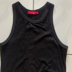 n:PHILANTHROPY Black Ribbed Tank Top